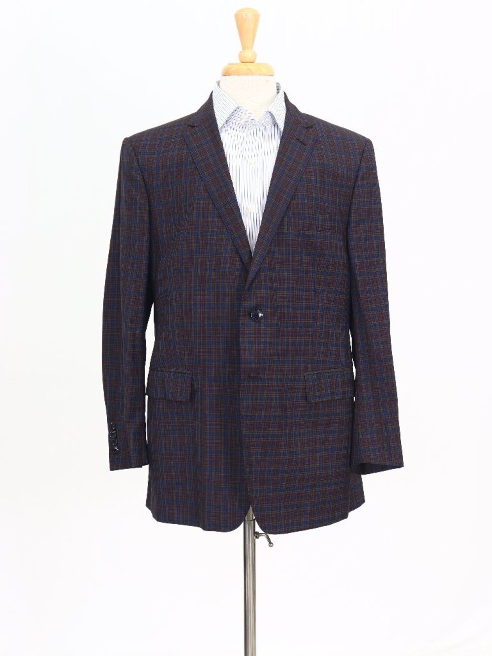 ETRO 44R Brown Blazer Sport Coat Jacket 2-Button Check W732